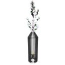Ver imagem 1 de Vaso de Chão Decorativo Grande Mdf Penedo:preto/kit com 2 - 90x20cm e 60x20cm