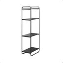 Ver imagem 7 de Estante de Livros Industrial Aço 35CMX150CM Estilo Criare Preto
