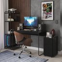 Ver imagem 4 de Estante de Livros Industrial Aço 35CMX150CM Estilo Criare Preto