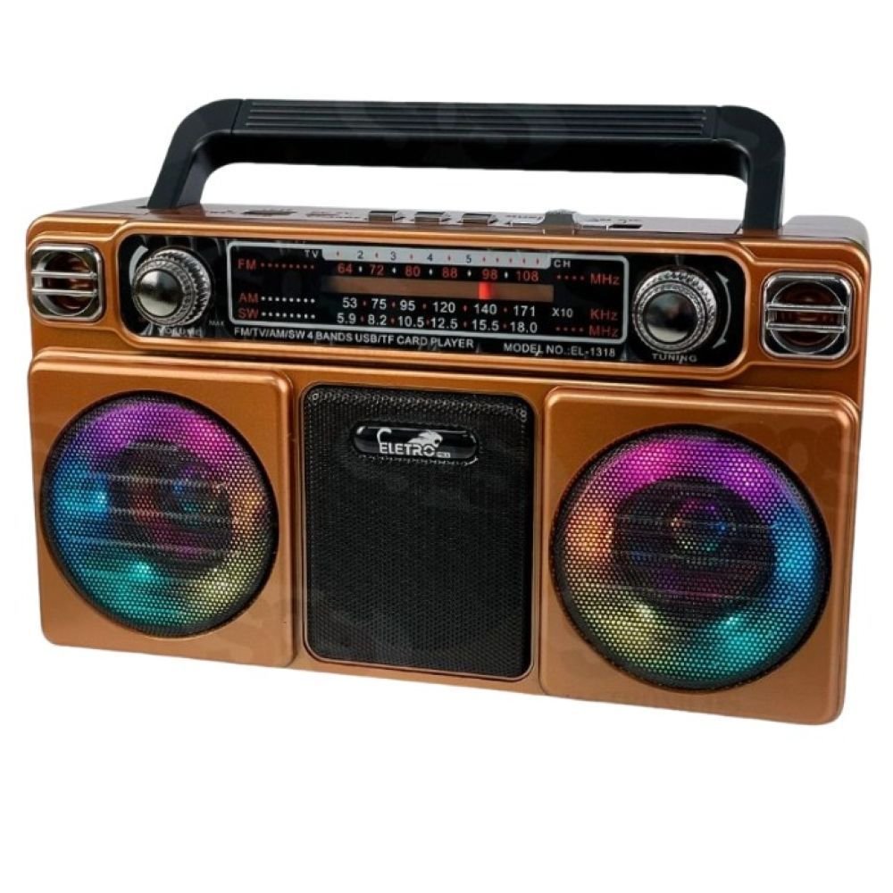 Rádio Clássico Portátil Am/fm Bluetooth Led 1318 - Altomex