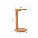 Ver imagem 3 de Mesa de Apoio Madeira Reflorestada Sabrina Bege/Marrom