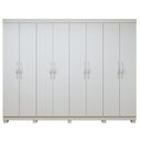 Ver imagem 2 de Guarda-Roupa Casal 8 Portas 6 Gavetas com Pés MDF 236cm Serenata Branco