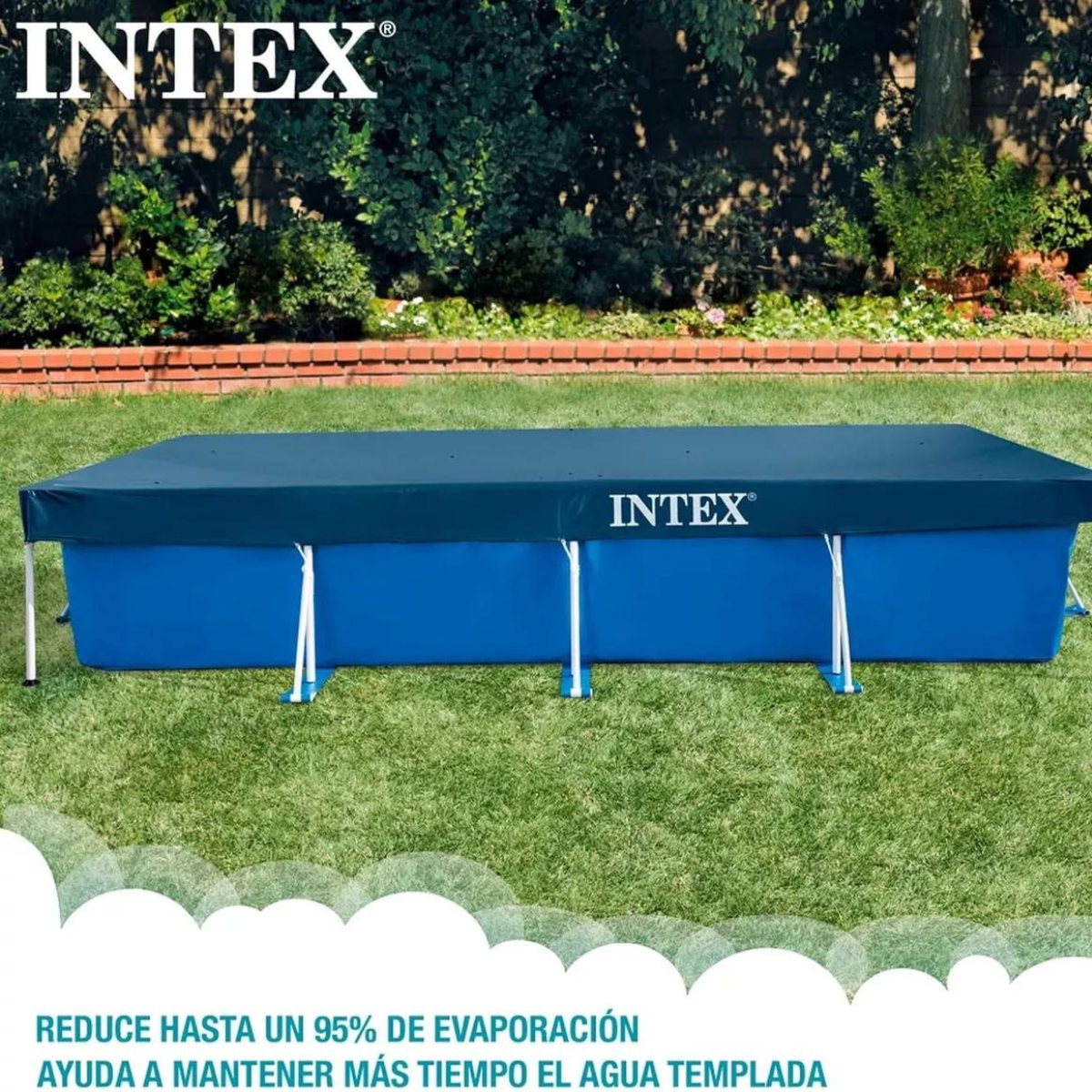 Capa P/ Piscina Retangular (4.60m X 2.26m) C/ Corda #28039:azul - 2