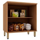 Ver imagem 4 de Balcão para Cozinha 100% MDF 80 cm 2 Portas Dulce Freijó/Branco