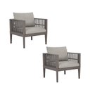 Ver mais imagens de Kit com 1 Sofa e 2 Poltronas Maui em Polipropileno com Estofado Resistente a Água Cinza