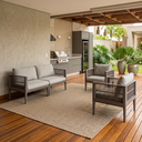 Ver imagem 2 de Kit com 1 Sofa e 2 Poltronas Maui em Polipropileno com Estofado Resistente a Água Cinza