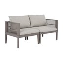 Ver imagem 3 de Kit com 1 Sofa e 2 Poltronas Maui em Polipropileno com Estofado Resistente a Água Cinza