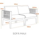 Ver imagem 5 de Kit com 1 Sofa e 2 Poltronas Maui em Polipropileno com Estofado Resistente a Água Cinza