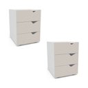 Ver imagem 1 de Conjunto 2 Mesas de Cabeceira 40cm Porto Politorno Móveis