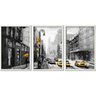 Quadro Decorativo 3 Telas Cidades New York Diversos Tamanhos - 2