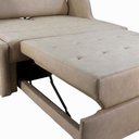 Ver imagem 7 de Sofá Cama Retrátil 2 Lugares 150, Mts Corano Naomi Matrix Cor:sintetico Bege