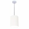 Luminária Pendente Md-4102 Cúpula em Tecido Cor Branca Cor da Canopla Branca e Fio Transparente - 1