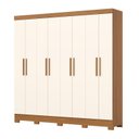 Ver imagem 2 de Guarda Roupa Casal 8 Portas 4 Gavetas Prime Off White/Cinamomo