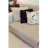Manta xale sofá e cama AREIA 2,20x1,50m tear artesanal decorativa protetora - 5