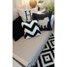 Manta xale sofá e cama AREIA 2,20x1,50m tear artesanal decorativa protetora - 3