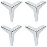Pé de Ferro Cromado Cantoneira 13cm P/ Móveis Kit 4 Unidades - 1