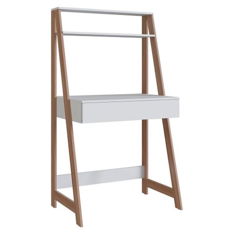 Mesa Escrivaninha com Gaveta B80 73 Cm Branco Montana Novam