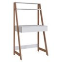 Ver imagem 1 de Mesa Escrivaninha com Gaveta B80 73 Cm Branco Montana Novam
