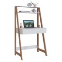Ver imagem 5 de Mesa Escrivaninha com Gaveta B80 73 Cm Branco Montana Novam
