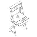 Ver imagem 6 de Mesa Escrivaninha com Gaveta B80 73 Cm Branco Montana Novam