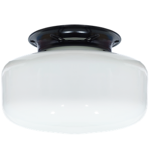 Plafon Colonial Aluminio Preto Drops Leitoso Boca 10 Retrô