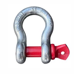 Manilha 3/4 Curva Budin Pino Roscado Alloy Reboque , Elevação de Carga, Amarração - Prata
