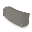 Ver imagem 6 de Sofá 3 Lugares Orgânico 180cm Pé Dourado Morgan Suede Grafite D03 - D'Rossi
