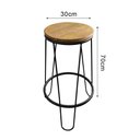 Ver imagem 5 de Conjunto Guatemala Mesa Aparador 180cm com 3 Banquetas Industriais Base em Ferro Preto Preto