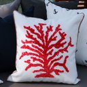 Ver imagem 2 de Coleção Náutica - Almofada Coral Vermelho Quadrada Tipo:completa