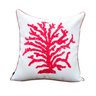 Coleção Náutica - Almofada Coral Vermelho Quadrada Tipo:completa - 1