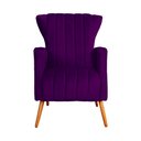 Ver imagem 4 de Kit 02 Poltrona Decorativa Melinda Veludo Roxo - Fm