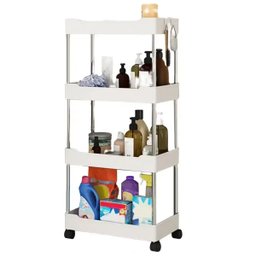 Carrinho Organizador 4 Andares Cozinha Banheiro Quarto Lavanderia Casa Multiuso Porta Objeto Decoraç - 6