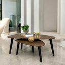 Ver imagem 2 de Mesa de Centro Sala Estar Decorativa Sofá Canto Escritório:imbuia