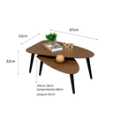 Ver imagem 6 de Mesa de Centro Sala Estar Decorativa Sofá Canto Escritório:imbuia