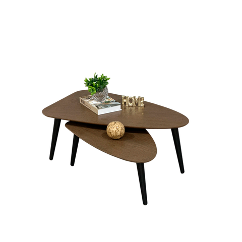 Mesa de Centro Sala Estar Decorativa Sofá Canto Escritório:imbuia