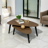Mesa de Centro Sala Estar Decorativa Sofá Canto Escritório:imbuia - 4