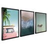 Quadro Decorativo 3 Telas Paisagem Praia e Surf Diversos Tamanhos - 3