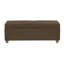 Ver imagem 2 de Recamier Bau Paris 1,20m Corino Marrom - Clique Decorações