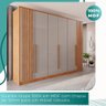 Guarda Roupas Casal 100% Mdf 6 Portas 5 Gavetas Moscou Ripado - Mais Móveis Cinamomo/offwhite - 6