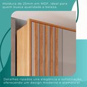 Ver imagem 5 de Guarda Roupas Casal 100% Mdf 6 Portas 5 Gavetas Moscou Ripado - Mais Móveis Cinamomo/offwhite