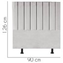 Ver imagem 3 de Cabeceira Cama Box Solteiro Estofada Carla 90 Cm Linho:cinza Claro
