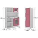 Ver imagem 3 de Cozinha Infantil em Madeira MDF 100cm Altura Idade Mínima 2 Anos:Rosa