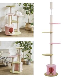 Arranhador Gato Pet Felino Casinha Brinquedo Torre 5 Modos Descanso Escala Arranha Sisal Aconchegant - 1