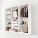 Ver imagem 4 de Guarda-Roupa Casal com Espelhos 6 Portas e 2 Gavetas 177cm Multimóveis Branco