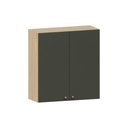 Ver imagem 1 de Armário Aéreo de Cozinha 80cm 2 Portas Classic Luciane Móvei Freijó-verde Amalfi