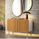 Ver imagem 1 de Aparador Buffet Benvenuto 110 cm Hb - Off White/Cinamono