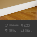 Ver imagem 6 de Kit 20 Barras Rodapé Poliestireno 15cm Liso Branco 2m Rm Decor