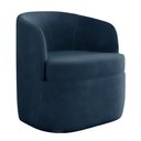 Ver imagem 2 de Poltrona Decorativa Design Moderno Bel Sala de Estar Base Giratória Veludo Azul Marinho G33 - Gran B