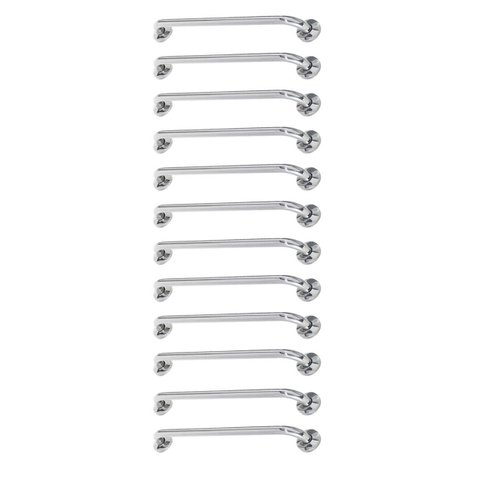 Alça de Apoio Barra Inox 80cm Kit 12 Unidades Idoso Cadeirante Deficiente Banheiro Box Corrimao Apoi