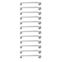 Ver imagem 1 de Alça de Apoio Barra Inox 80cm Kit 12 Unidades Idoso Cadeirante Deficiente Banheiro Box Corrimao Apoi